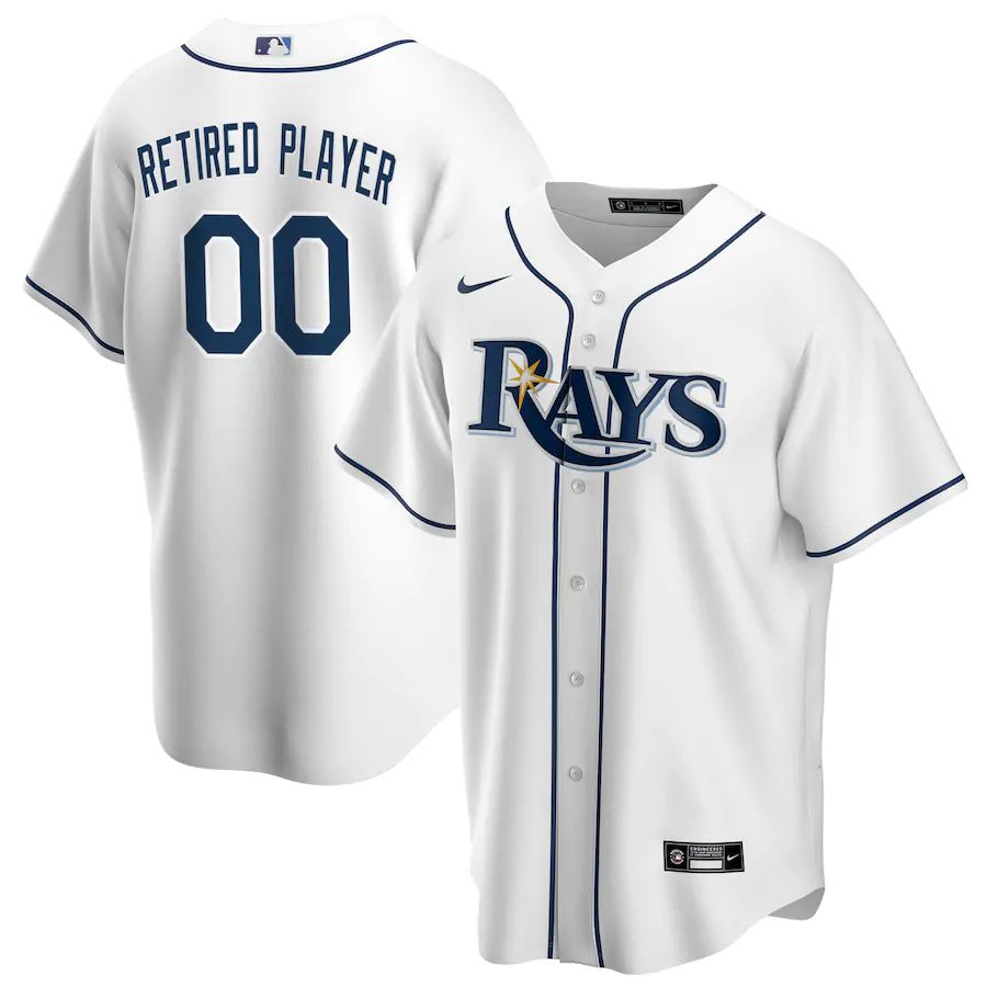 Mens Tampa Bay Rays Nike White Home Pick-A-Player Retired Roster Replica MLB Jerseys->customized mlb jersey->Custom Jersey